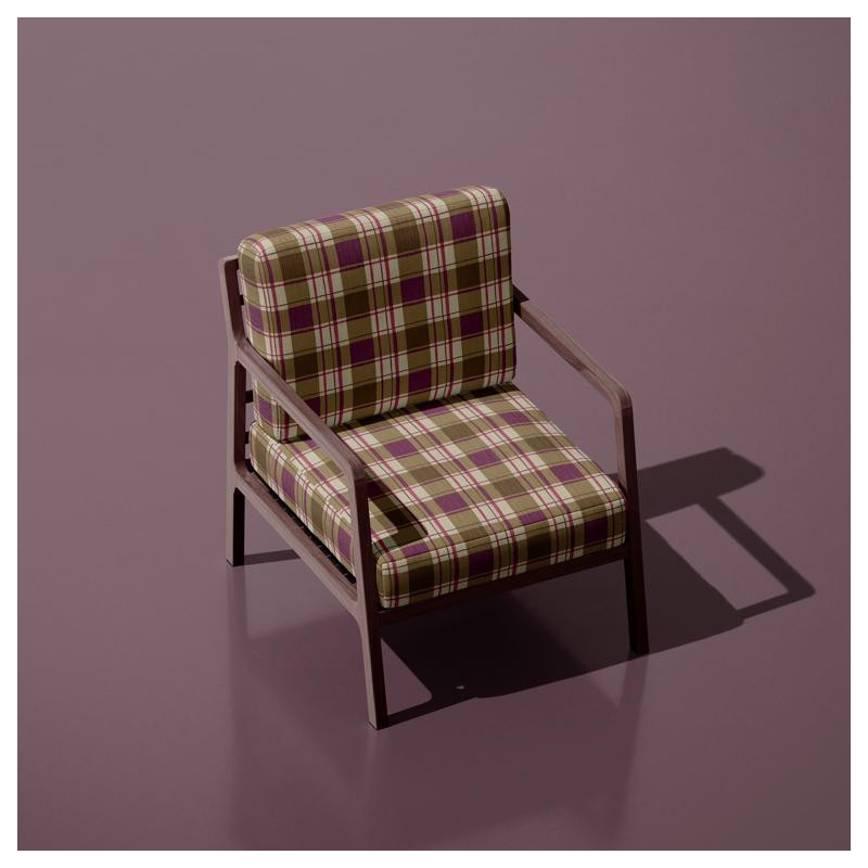 Printed Half Panama TINSLEY Green / Violet